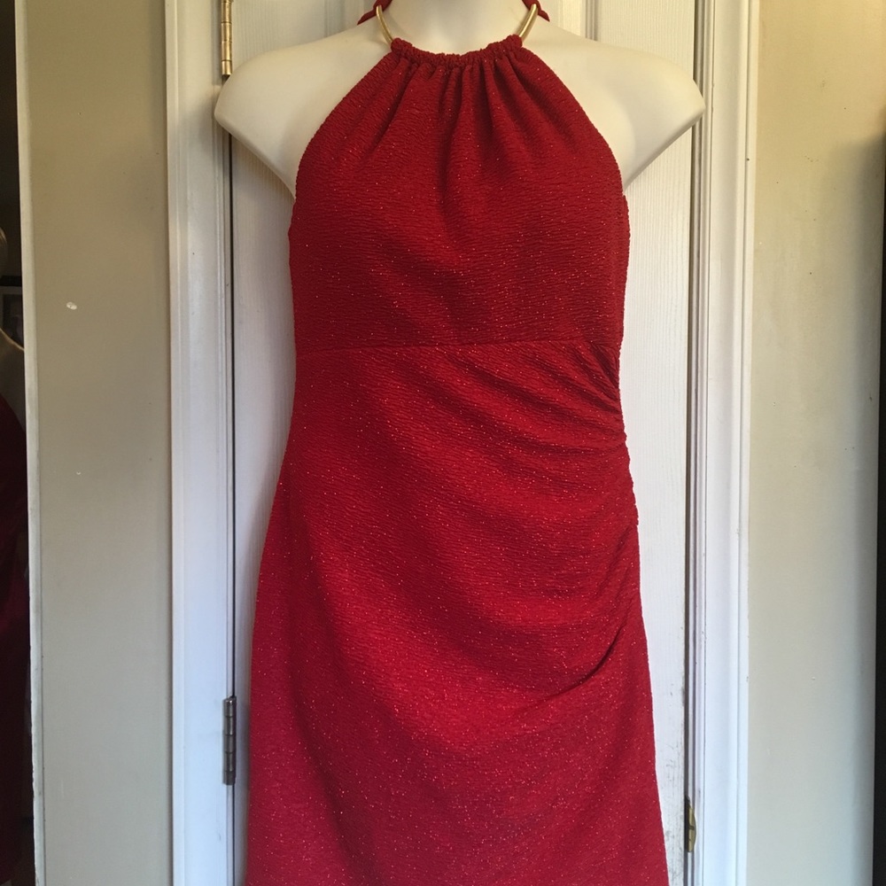 Eliza J Red Sparkling Dress